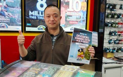 Collins Authorised News & Lotto owner Kevin Chen. Picture: SUPPLIED