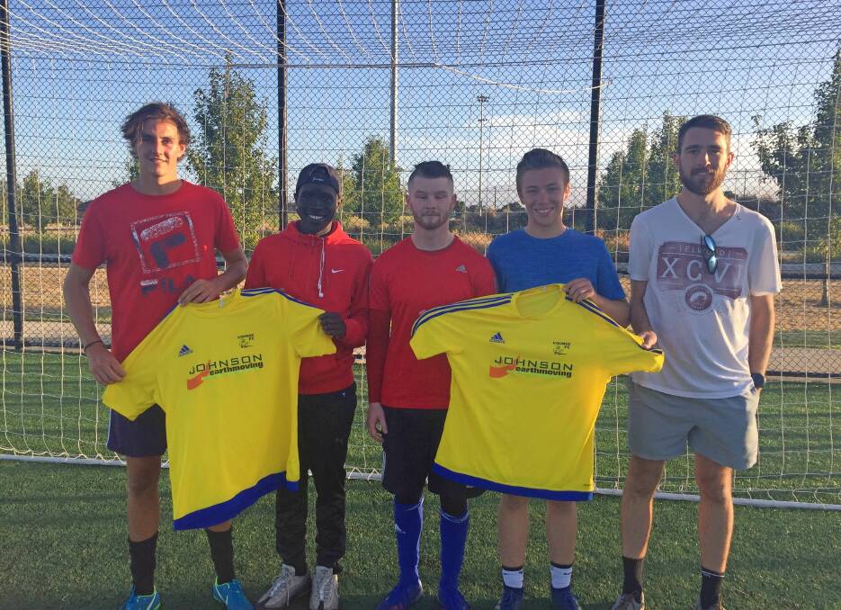 NEW COLOURS: Edwin North, Denelson Salvatore, Jayden Bellears-Price, Jordan Armstrong and Kyle Cushion have come on board with Sebastopol Vikings.