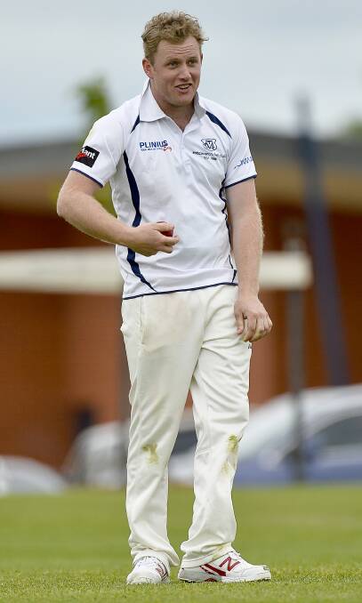 IMPACT: First-year Mountie Darcy Thomson played a major role in bowling Mt Clear to victory, picking up four wickets on Saturday. Picture: Dylan Burns