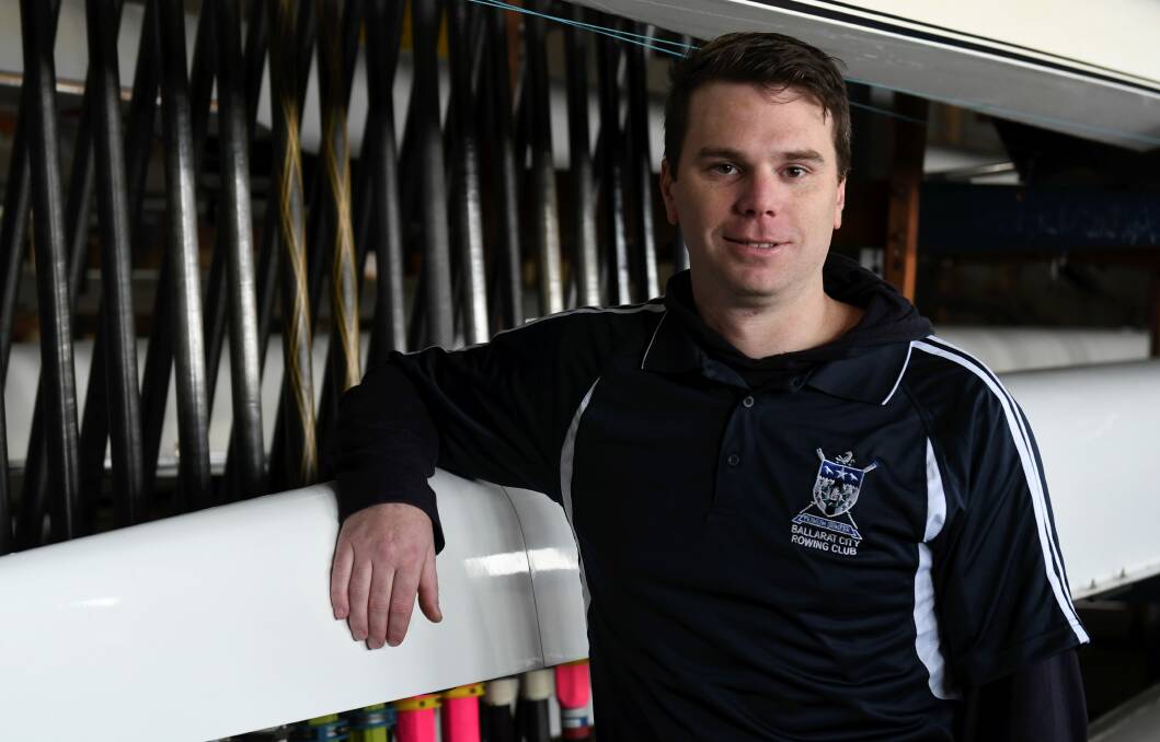 NEW ERA: Nathan Sims will take on the presidency at the Ballarat City Rowing Club with the aim of growing the sport around Ballarat. Picture: Lachlan Bence.