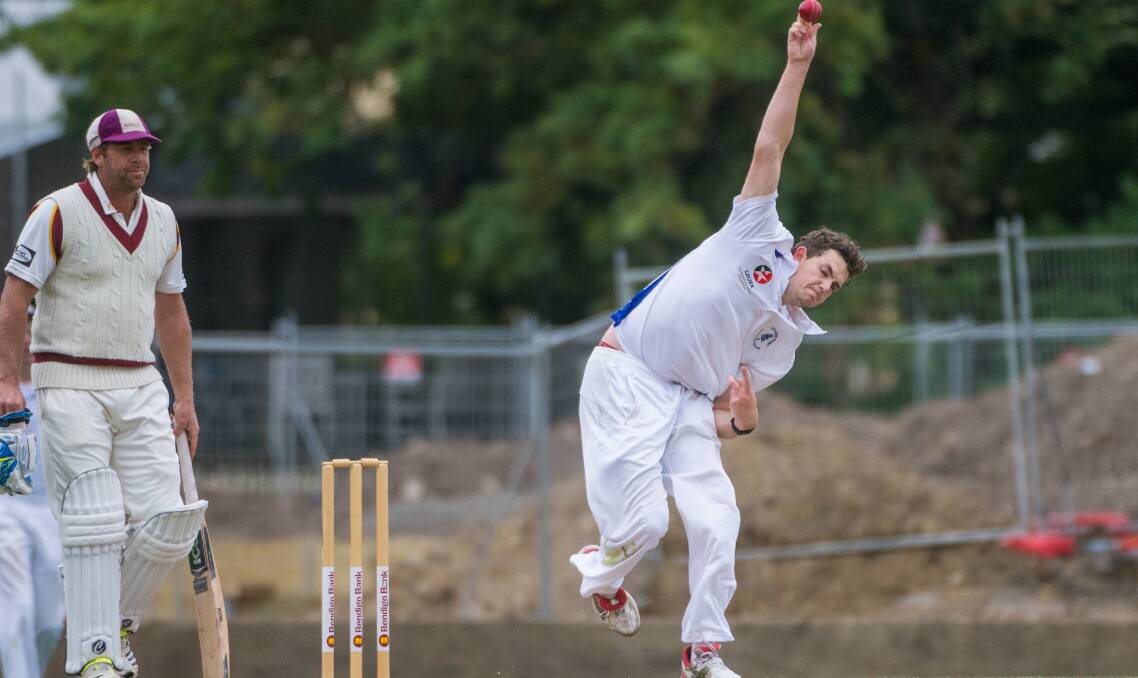 BOWL-OFF: Golden Point's Simon Ogilvie was one of the match-winners in the bowl-off, delivering one of the two wickets that handed Golden Point victory and a place in the twenty20 final.