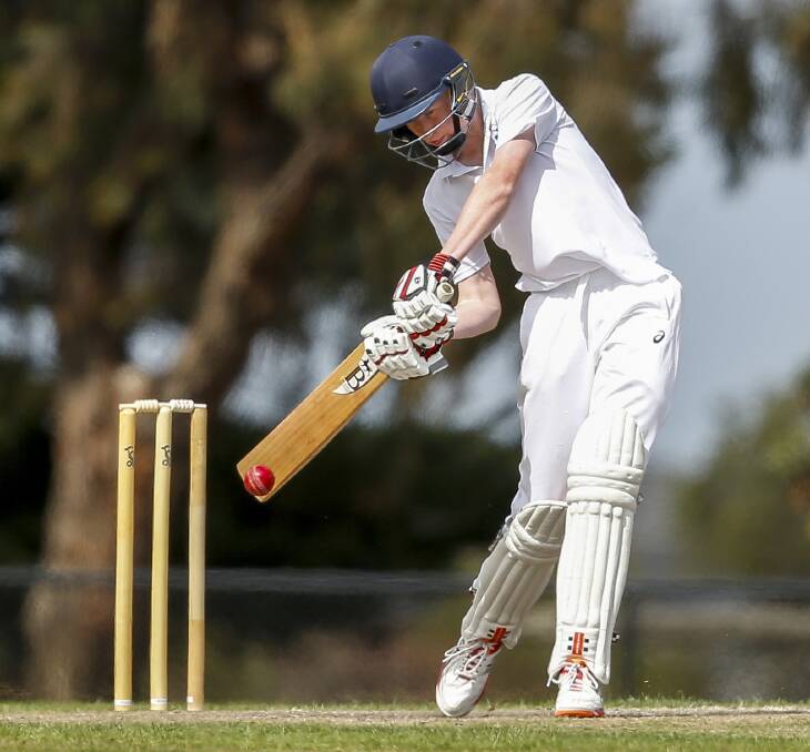 MIDDLE OF THE BAT: Grampians' Bailey Hosemans plays a nice stroke. Pictures: Dylan Burns