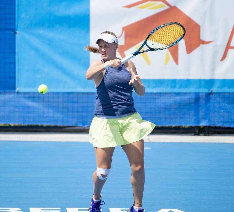 ON TRACK: Ballarat's Zoe Hives, during the Canberra International, will continue her Australian Open wildcard bid on Friday. Picture: Sitthixay Ditthavong