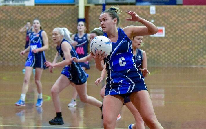 TOP FOUR CLASH: Sovereigns division one star Jess Leader gathers possession against the Cougars last Friday, it has another big VNL game on Wednesday night. Picture: Brendan McCarthy