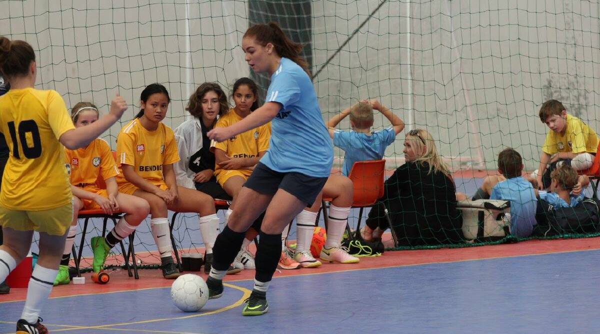 ON THE MOVE: Ballarat futsal player Natalia Ripani in action in the Regional Championships. She was part of a Ballarat program that took out the overall standings. Picture: Supplied