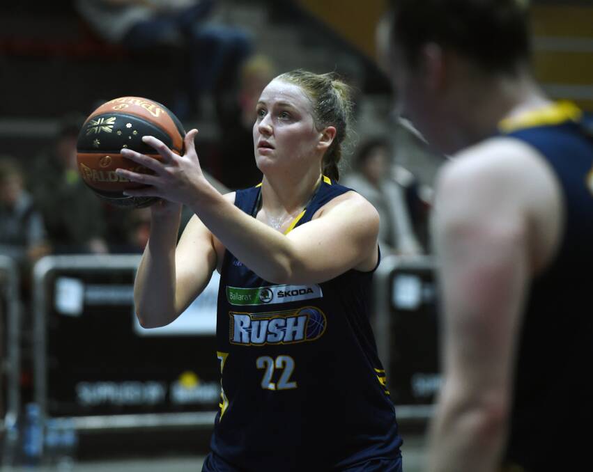 IN FORM: A huge second half from Ballarat Rush's Ashleigh Spencer provided the lift it needed to overcome Launceston on Sunday. Picture: Kate Healy