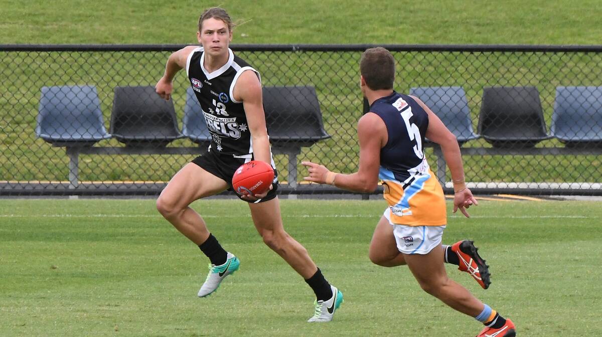 TRACKING WELL: Greater Western Victoria Rebel Tom Berry is hoping to be right to test at the national combine as he recovers from a scaphoid injury.