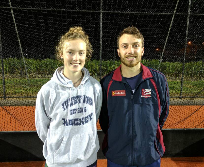 LEADERS: WestVic Hockey's women's and men's captains for this season - Tessa Noone and Jack Chadwick. They will lead their respective sides out on Saturday against La Trobe University.