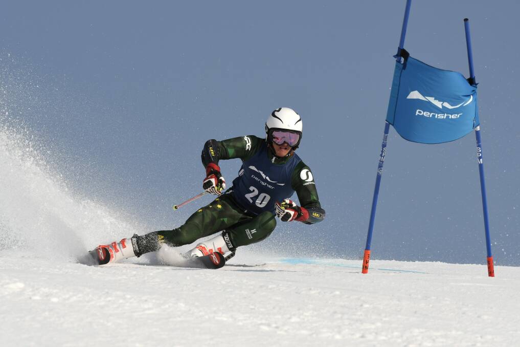 IN THE ZONE: Ballarat's Shaun Findlay competing in his giant slalom event, he enjoyed a stellar end to the season. Picture: Supplied