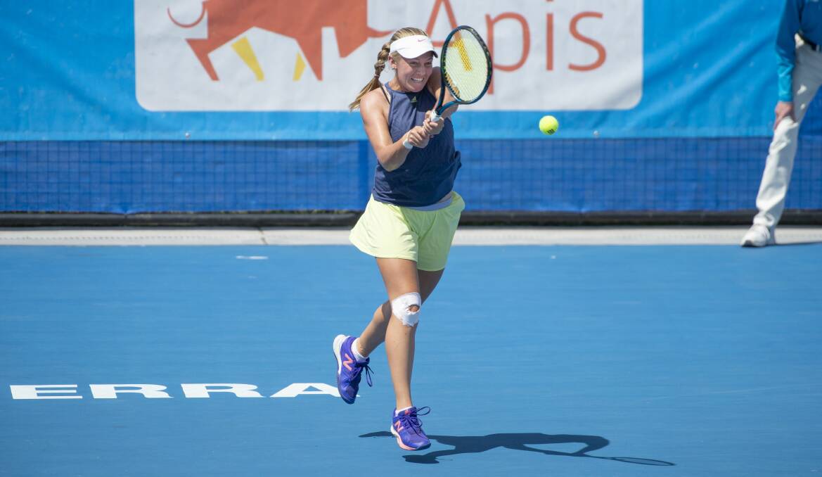 IN FORM: Ballarat's Zoe Hives in action during the Canberra International in November, where she triumphed - she will play in the Australian Open wildcard playoffs. Picture: Sitthixay Ditthavong