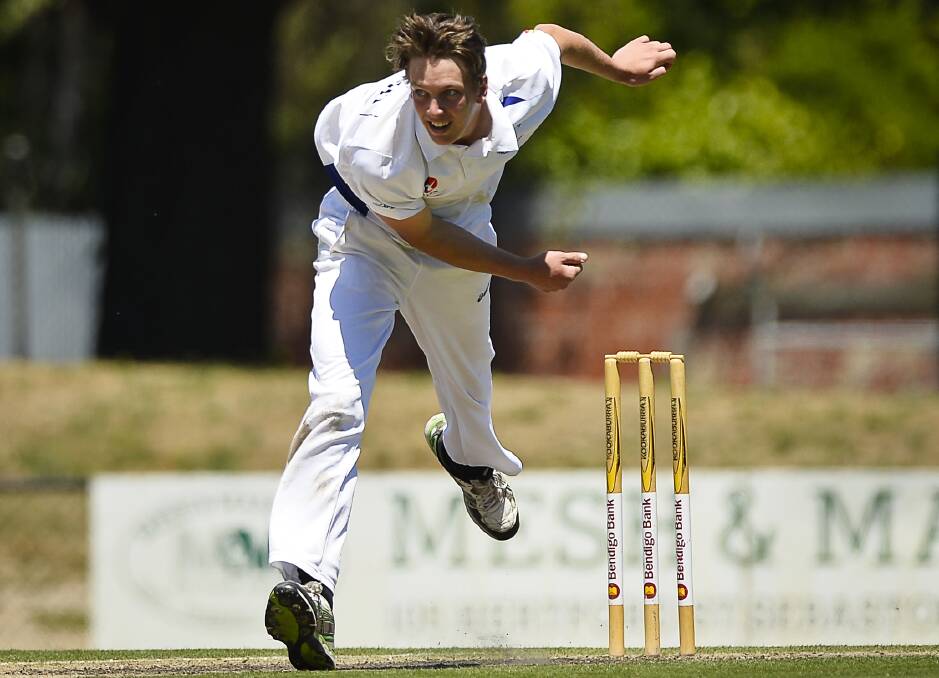 MATCH-WINNER: Golden Point's Bailey Van De Heuvel took the final two wickets in the Pointies one-run preliminary final victory. Picture: Dylan Burns