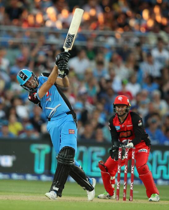 LAUNCHED: Matt Short in action for the Adelaide Strikers. Picture: Kelly Barnes