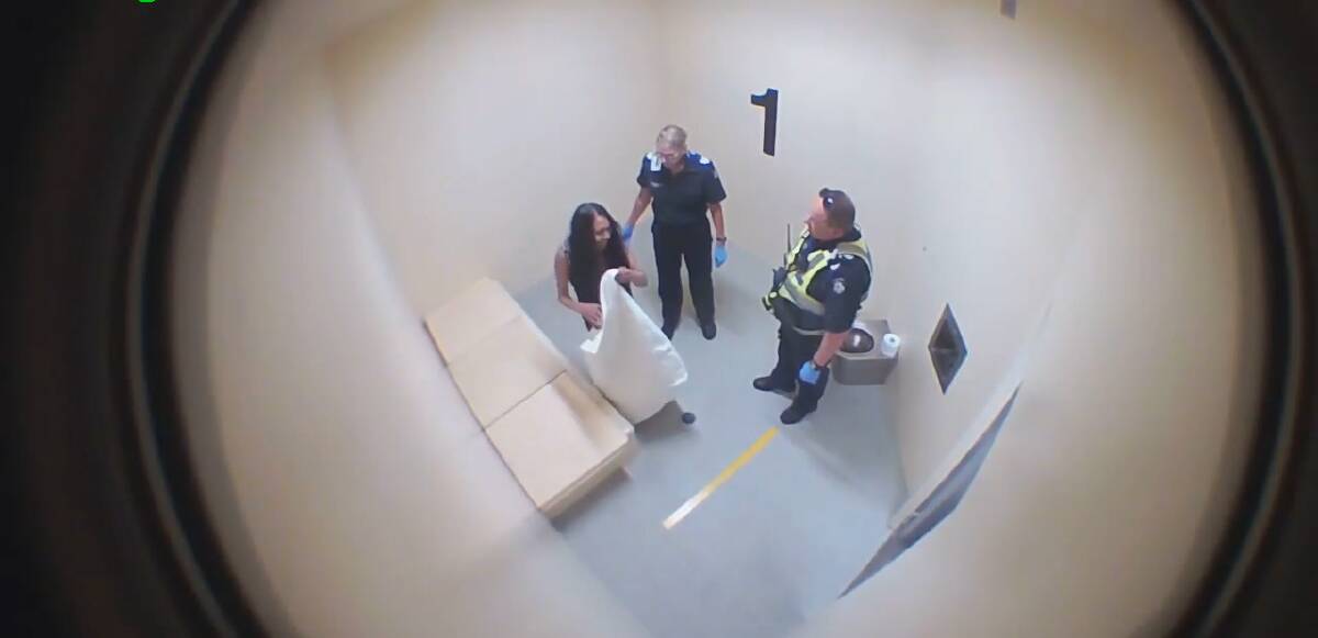 CCTV footage of Tanya Day at Castlemaine police station. 