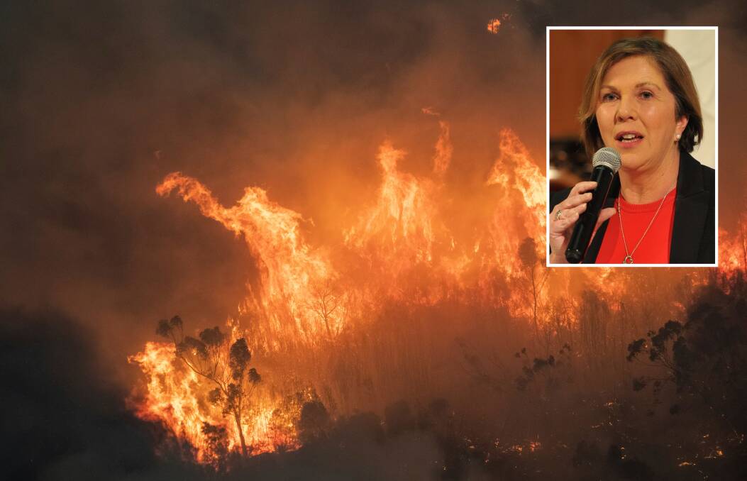 Ballarat federal representative Catherine King (inset) has spoken about the fall-out from the devastating fires that have damaged Australia this summer. Main picture: State Government of Victoria