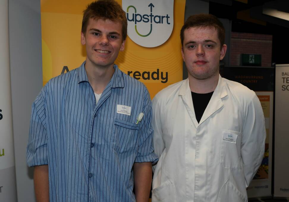 CREATIVE: Year 11 Bacchus Marsh Grammar students Josh Wallace and Alex O'Mahony are Runners Up in the Upstart Challenge for their dental health product idea. 