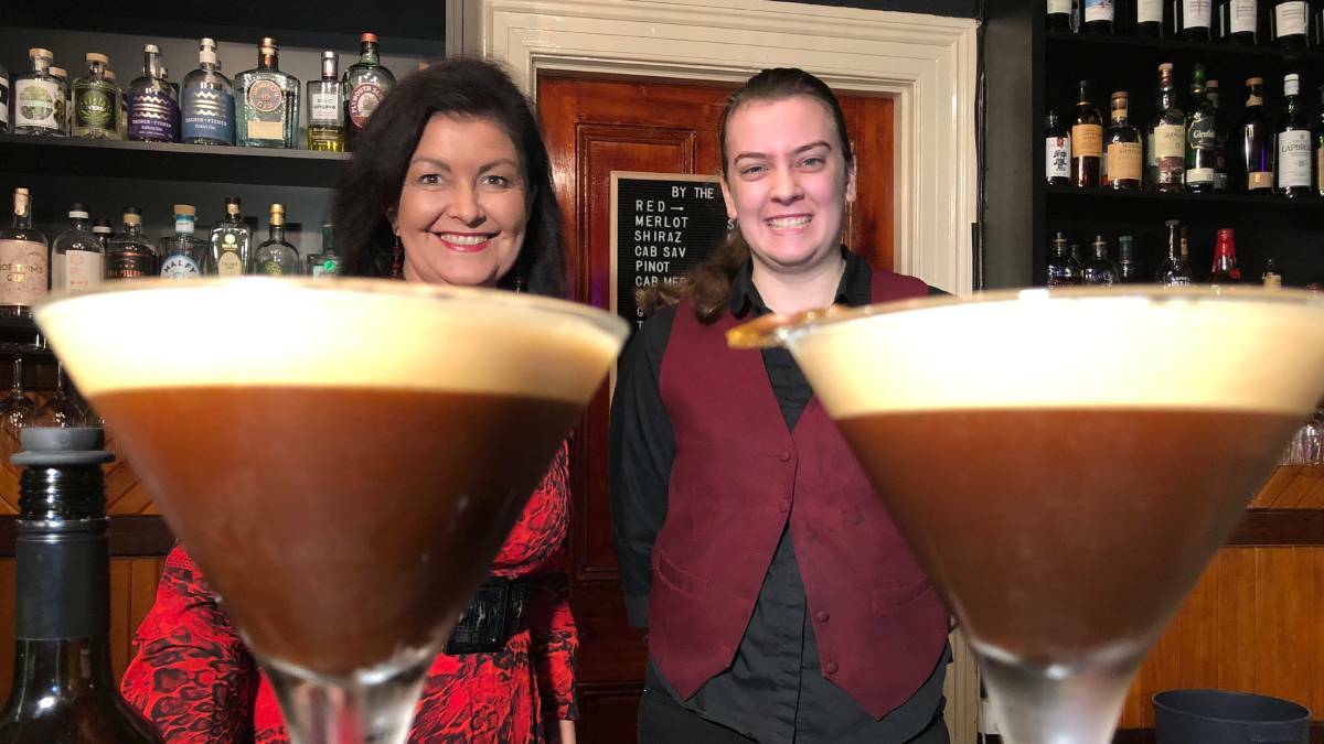 Ballarat Mayor Samantha McIntosh and The Lost One's bartender Sophie Padget promote the upcoming Coffee Exchange event as part of Heritage Weekend. Picture: Greg Gliddon
