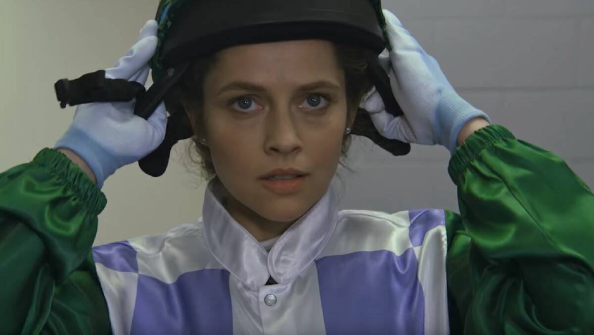 A screengrab from Ride Like A Girl, which stars Teresa Palmer as Michelle Payne.