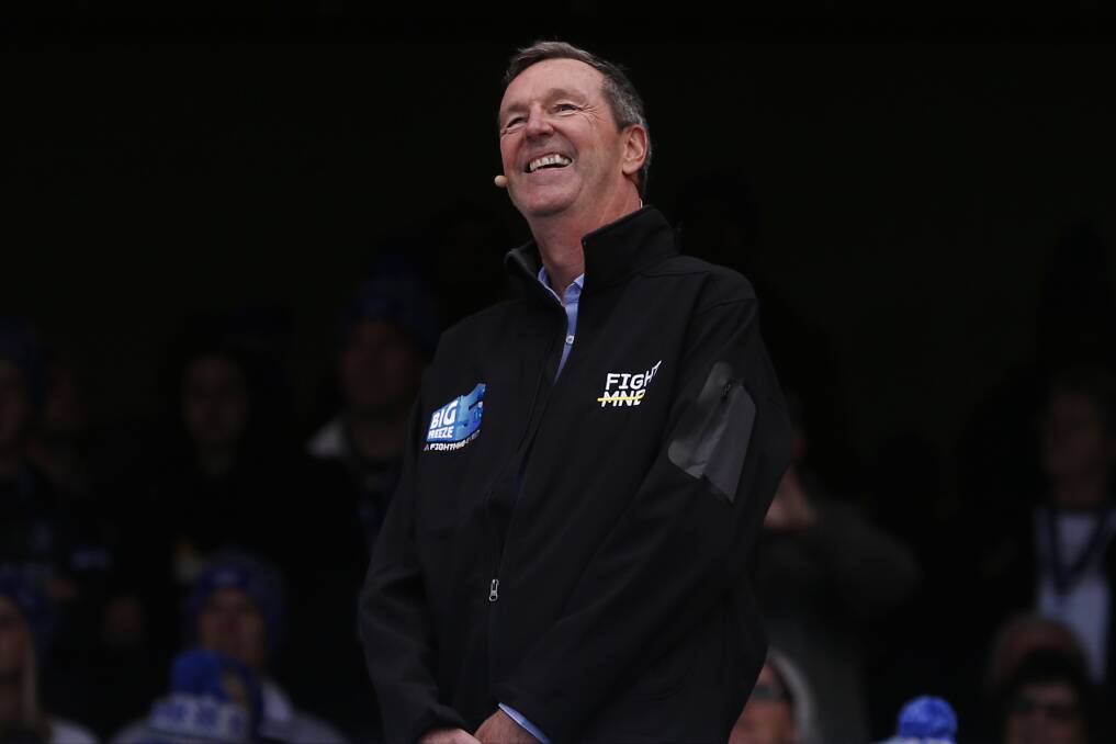 Neale Daniher at the Big Freeze 5 before the Collingwood and Melbourne clash on Monday. Picture: Daniel Pockett