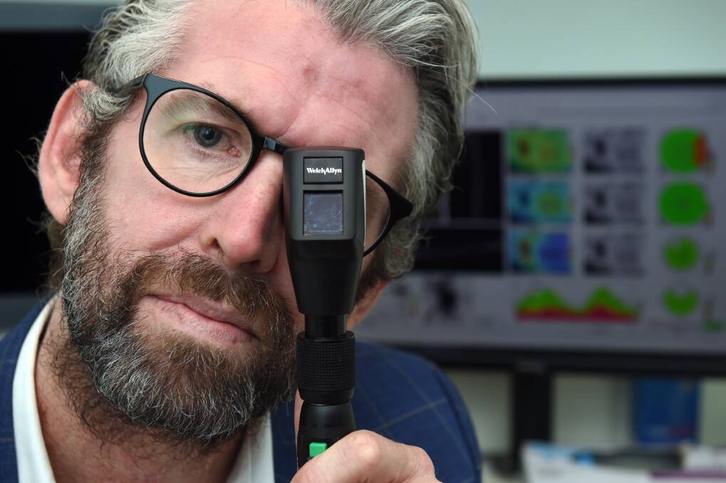 HOW'S THE VIEW: Optometry Director for Specsavers Ballarat Dean Binns is urging people to get their eyes checked. Picture: Kate Healy.