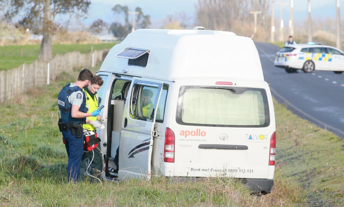 Police have found a body in a stolen campervan, sparking a major manhunt and a homicide investigation. Photo: Mark Taylor/STUFF. 