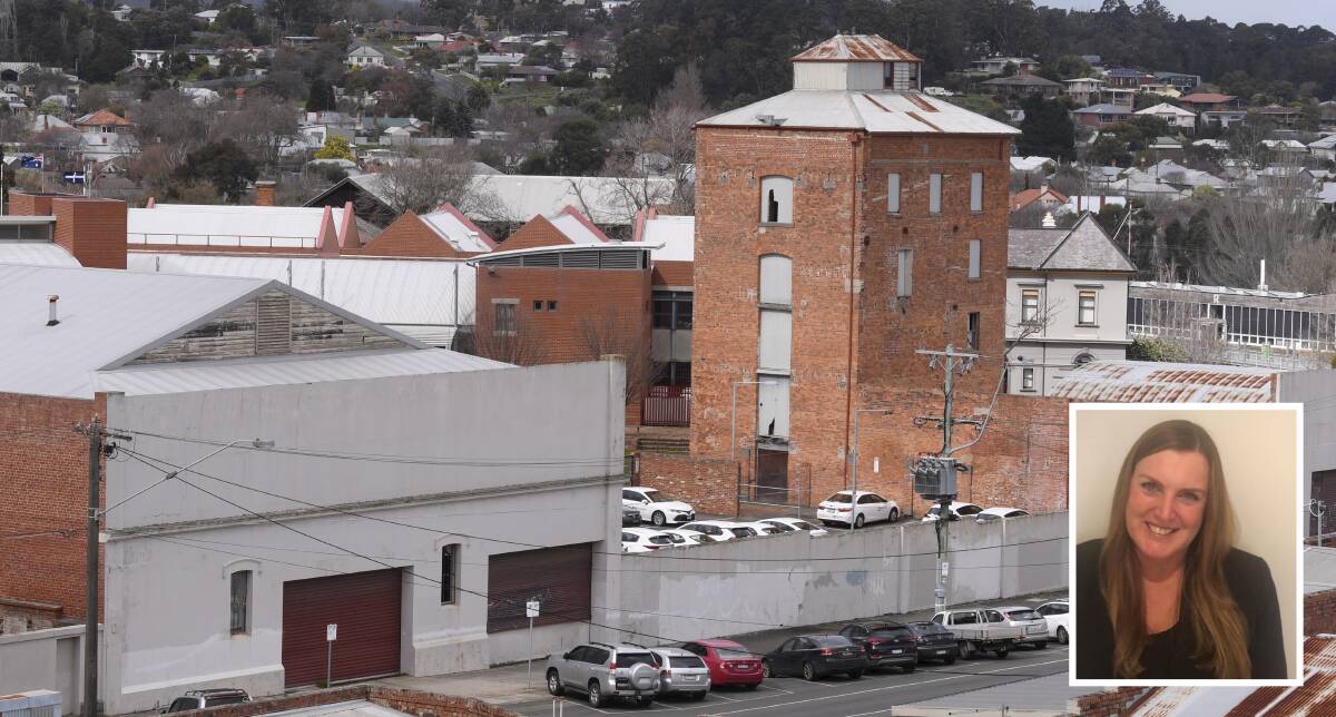 Industrial heritage: Sites such as the former Ballarat Brewery are worthy of consideration as equally as homes and dwellings under heritage, says the City of Ballarat. (Inset: CoB acting director of development and growth Natalie Robertson) Picture: Lachlan Bence.