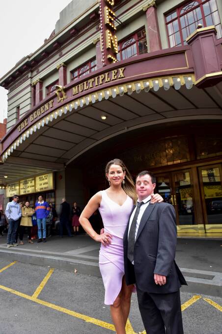 Michelle and Stevie Payne outside the Regent for the Ride Like A Girl premiere in September last year. Picture: Brendan McCarthy
