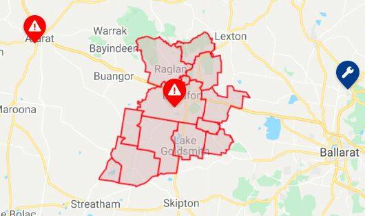 Day of wild winds and rain causes power outages north and west of Ballarat