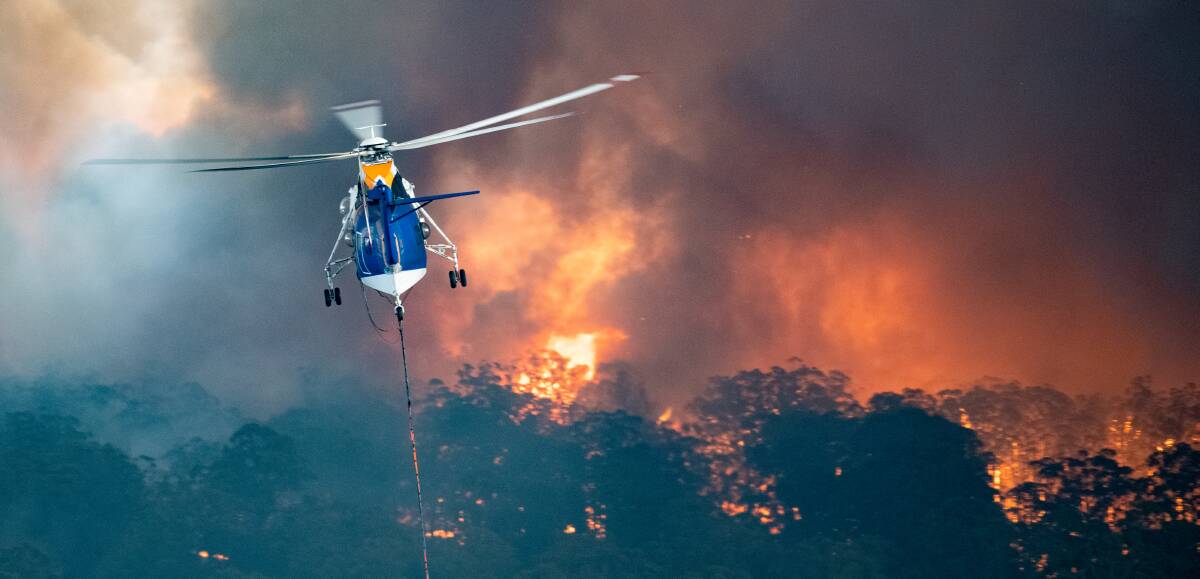 Tuesday's bushfire in Victoria's east. Picture: Victoria Government