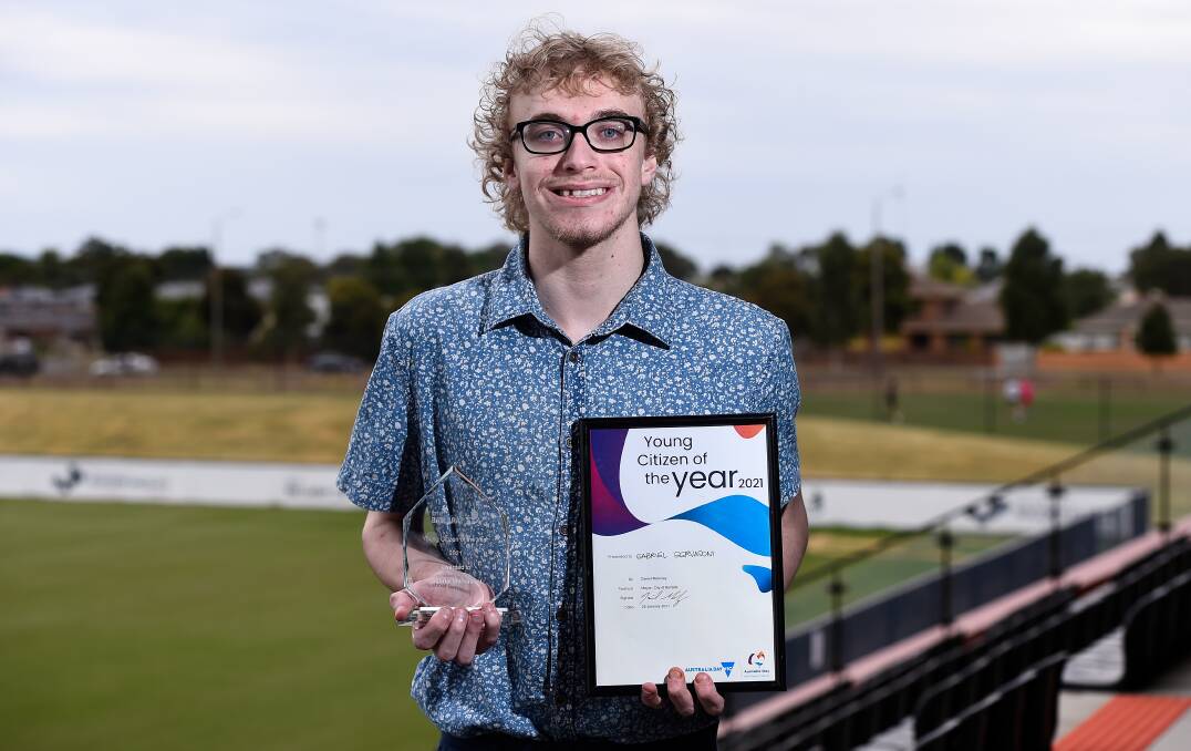 A ROUND OF APPLAUSE: Gabriel Gervasoni has been named Ballarat's Young Citizen of the Year. Picture: Adam Trafford