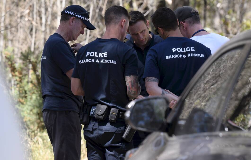 NO TRACE: Police have continued their search of rugged bushland for the remains of Kobie Parfitt, but as yet there is still no discovery. Picture: Lachlan Bence
