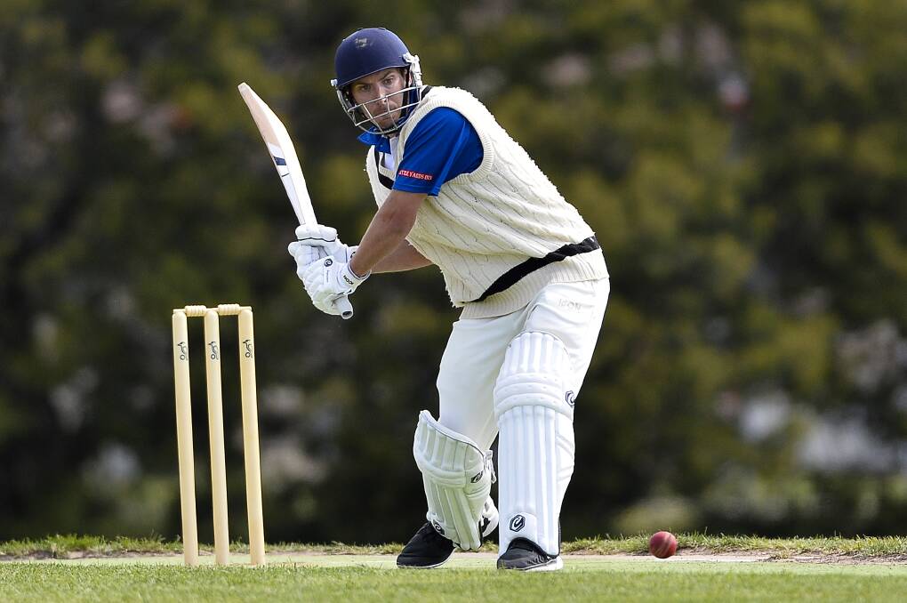 LEADING THE WAY: Captain Jarrod Burns made a quick-fire score of 29 to help VRI Delacombe defeat Lexton and progress to the Cricket Willow Shield grand final.