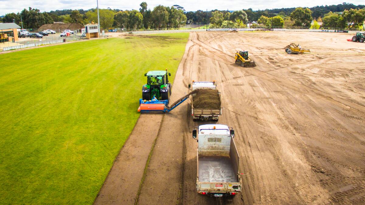 Skyline Drone Imaging captured these images of the ground works in full flight at the Buninyong Recreation Reserve.
