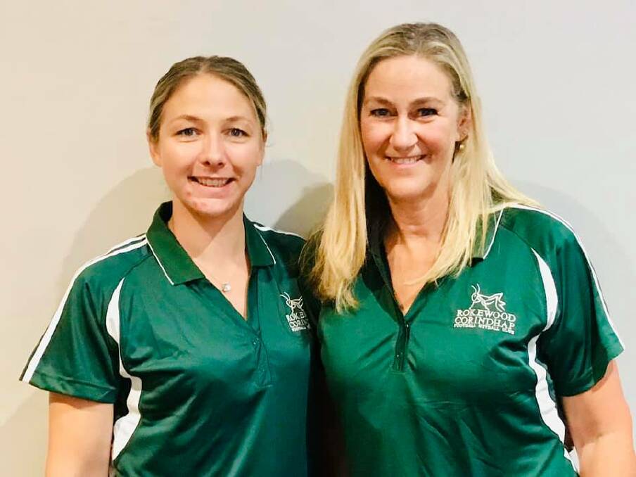 BIG SIGNING: New head coach Kerry Lightfoot (right) with Rokewood-Corindhap director of netball Sally Handford. Picture: Rokewood-Corindhap Facebook.