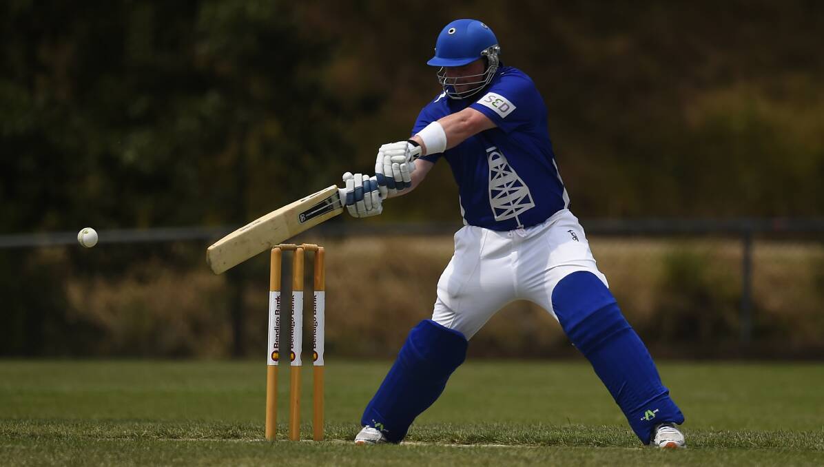 SMACK: Golden Point's Andrew Falkner plays a cut shot during a Twenty20 fixture last season. The Pointies were crowned the BCA T20 champions.