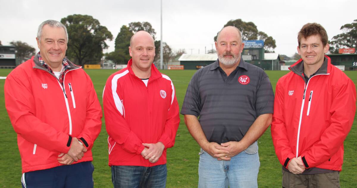LEADERS: Wendouree senior coach Peter Le Lievre, seconds captain Justin Howlett, club president Ivan Pyke and firsts skipper Cole Roscholler are set for season 2016-17.