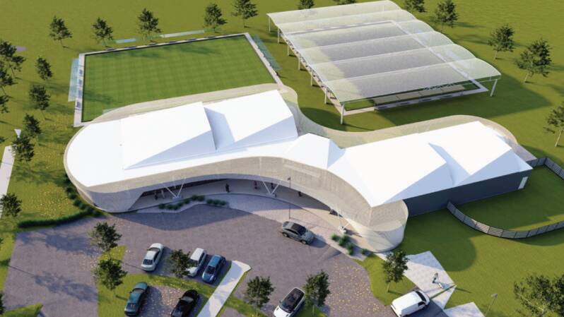 A designers visual interpretation of the regional bowls facility. Picture: Moorabool Shire Council.