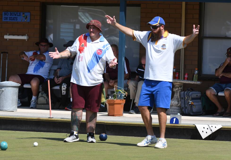 HEAD TO HEAD: Mick Sloper had a strong win over Learmonth skipper Leon Davey on Sunday. Sloper's rink prevailed 32-20.