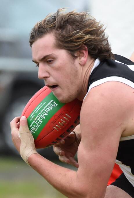SIX PACK: Liam Hepworth booted six goals during Creswick's big win.