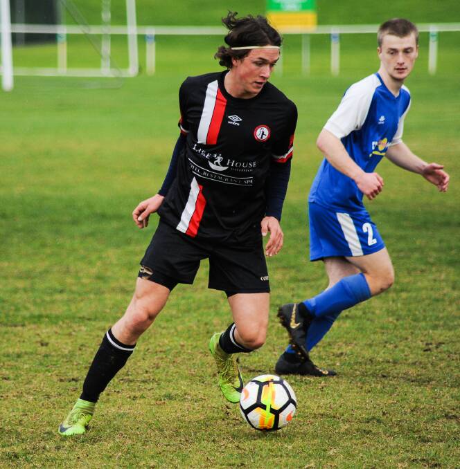 GREAT START: Owen Turbitt and his Daylesford-Hepburn United side is equal top of the table after nine rounds in the Ballarat and District Soccer Association season. Picture: John Mayger.