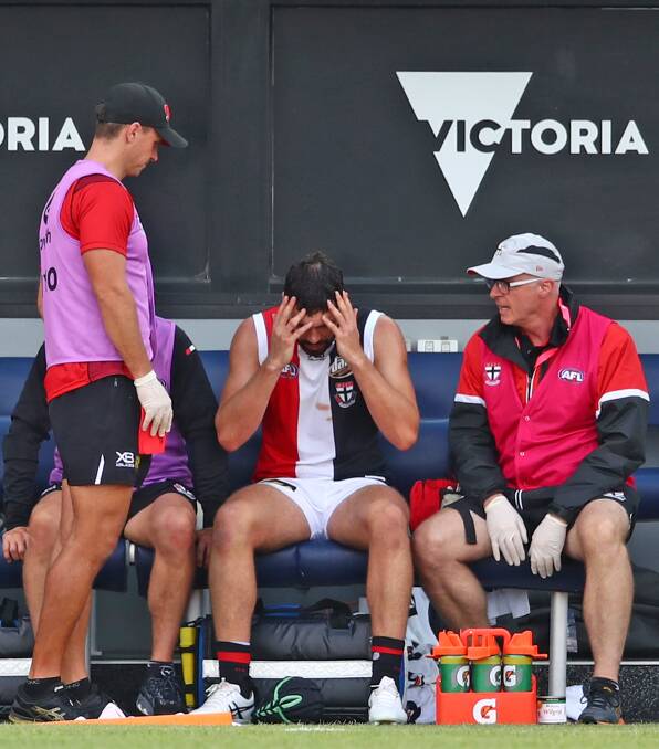 Paddy McCartin after his concussion in Ballarat in March.