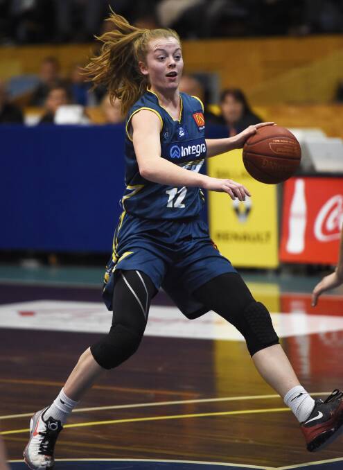 STAR: Abigail Wehrung, pictured playing for the Ballarat Rush in 2016, will head to Italy next month for the World University Games.