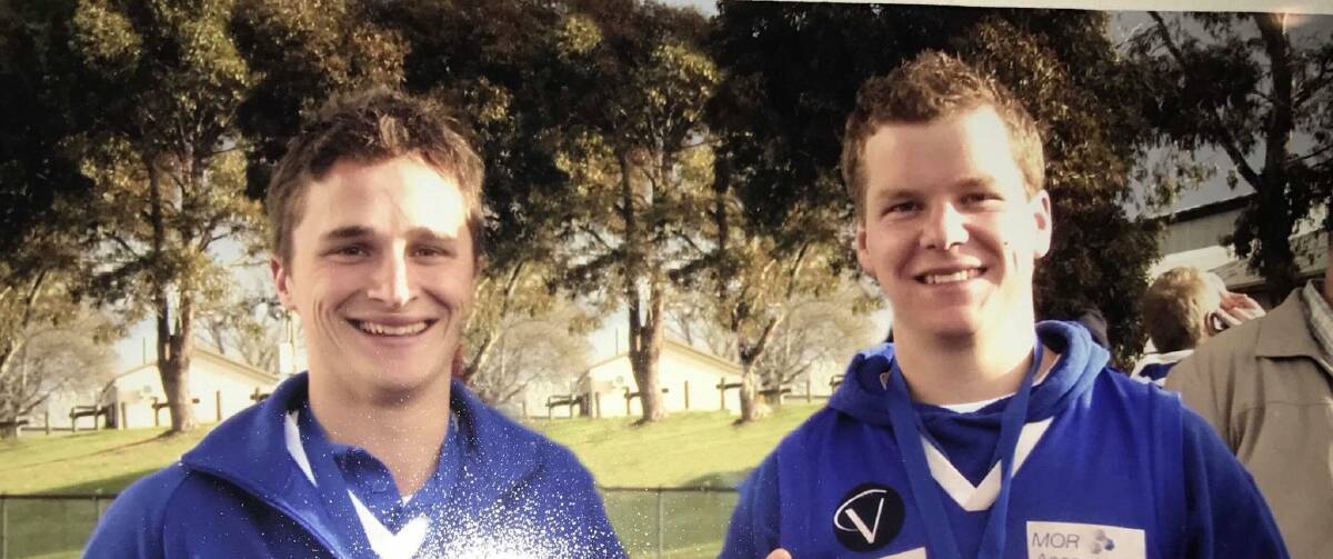 Mark and Clint Molloy. Picture: Waubra Football Netball Club Facebook page.