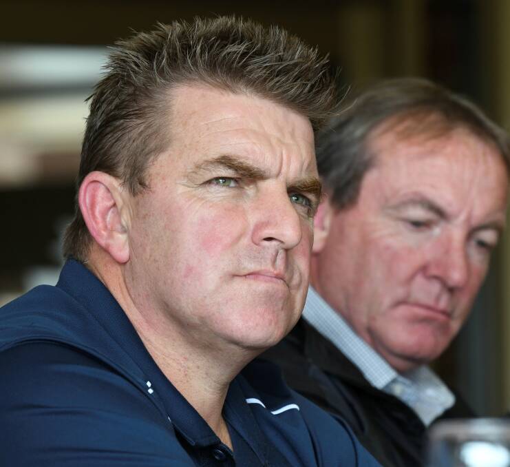 TOUGH JOB: Rod Ward is pictured at the press conference to deliver the results of the senior competition review.