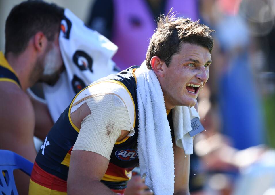 OUT: Adelaide Crows star Matt Crouch is likely to spend a few weeks on the sidelines after hurting his hamstring in Thursday night's win over Richmond.