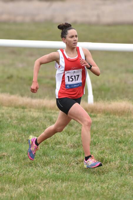 WINNER: Ballarat YCW athlete Louise Wood pictured on her way to victory in Saturday's Chas Suffren event in Burrumbeet. Picture: Nev Down.
