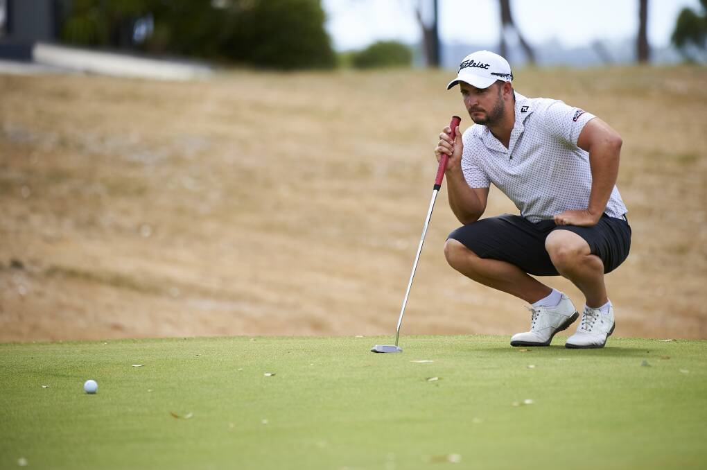 FOCUS: Chris Wood lines up a putt during the inaugural RACV Goldfields Super6 earlier this year. The competition will be played in November during 2019.