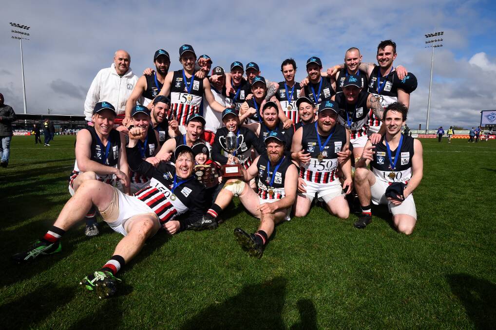 CHAMPIONS: Creswick broke a long drought in September 2019 by winning the Central Highlands Football League reserves premiership at Mars Stadium.