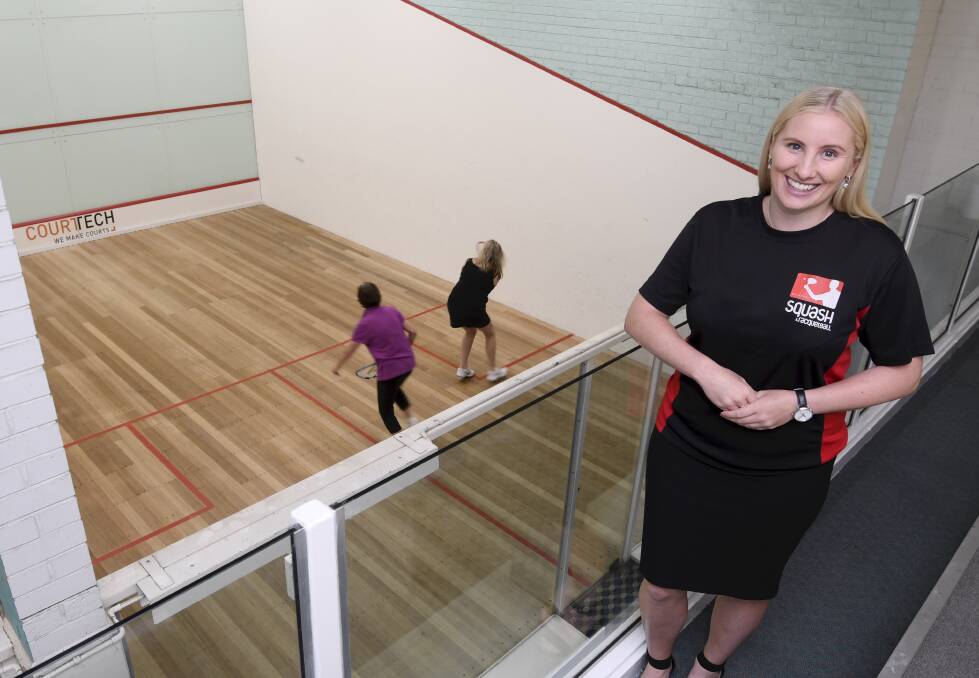 BACK IN FULL SWING: Ballarat Squash and Racquetball Fitness Centre manager Tara Pilven is excited to have the facility back open in Wendouree. Picture: Lachlan Bence.