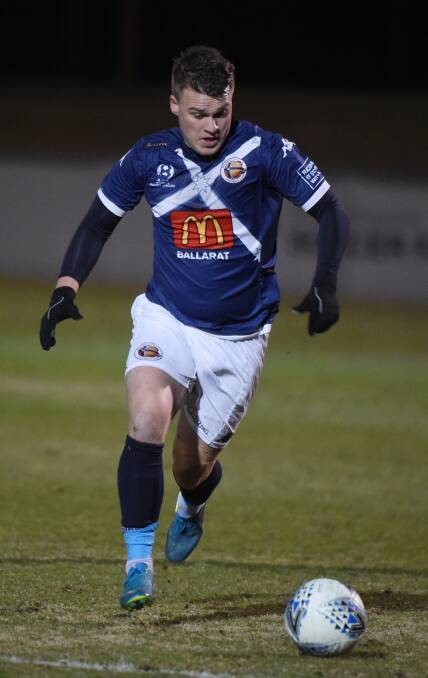GOAL SCORER: Michael Trigger found the net twice to lead Ballarat City to victory over Nunawading City last weekend.