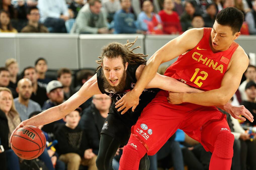 EMERGING STAR: Miner Craig Moller demanded attention in action for Melbourne United in an exciting friendly against a touring Chinese national team this week. Picture: Getty Images